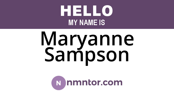 Maryanne Sampson
