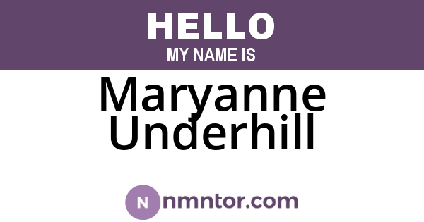 Maryanne Underhill