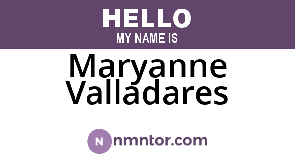 Maryanne Valladares