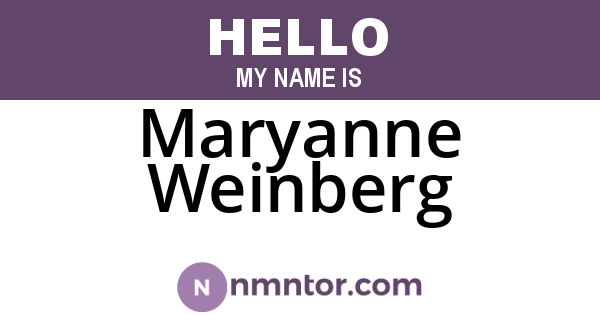 Maryanne Weinberg