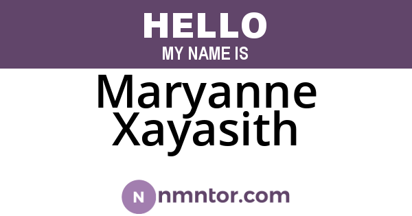 Maryanne Xayasith