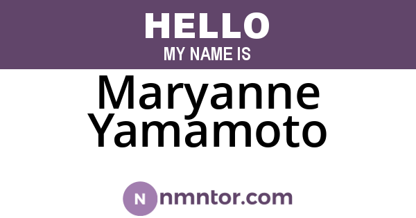 Maryanne Yamamoto