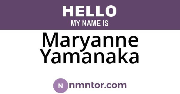 Maryanne Yamanaka