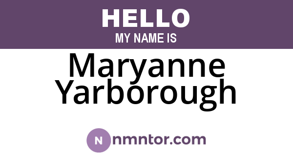 Maryanne Yarborough