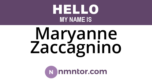 Maryanne Zaccagnino