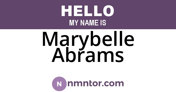 Marybelle Abrams