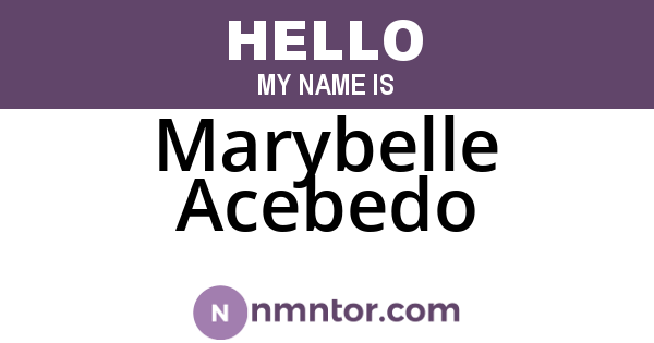 Marybelle Acebedo