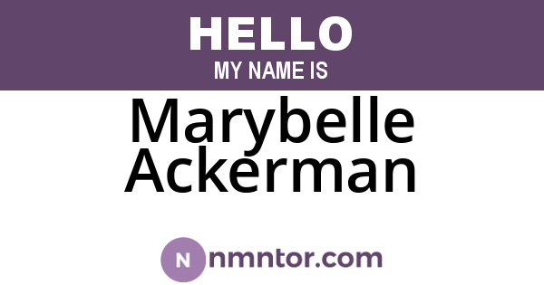 Marybelle Ackerman