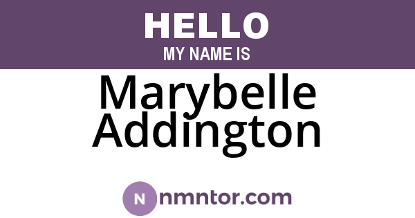 Marybelle Addington