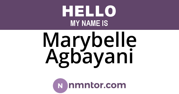 Marybelle Agbayani