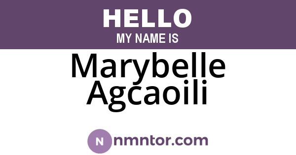 Marybelle Agcaoili