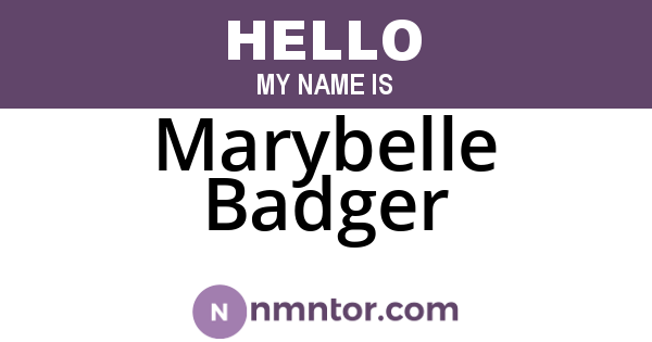 Marybelle Badger