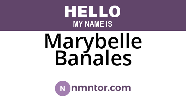 Marybelle Banales