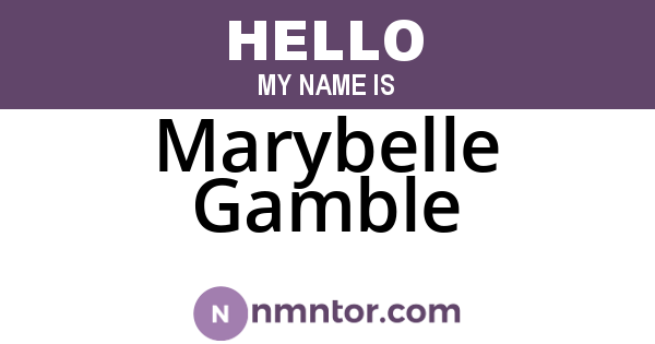 Marybelle Gamble