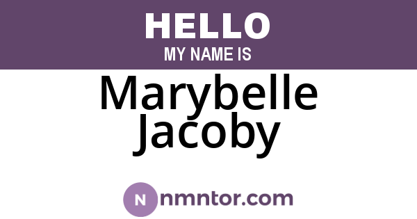 Marybelle Jacoby