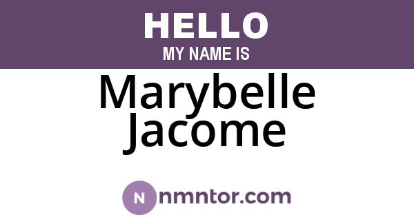 Marybelle Jacome