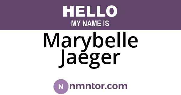 Marybelle Jaeger
