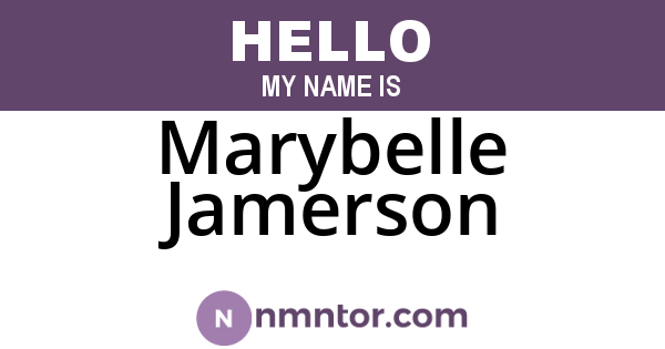 Marybelle Jamerson