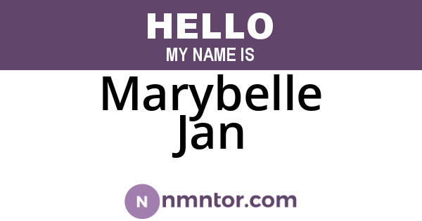 Marybelle Jan