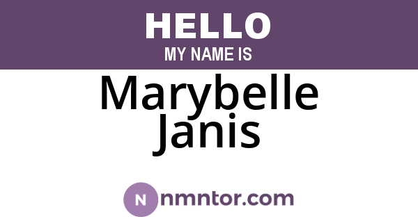 Marybelle Janis