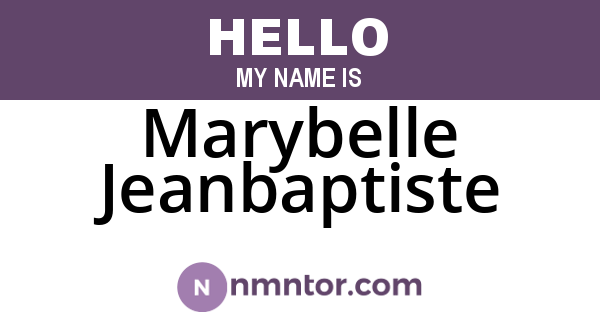 Marybelle Jeanbaptiste
