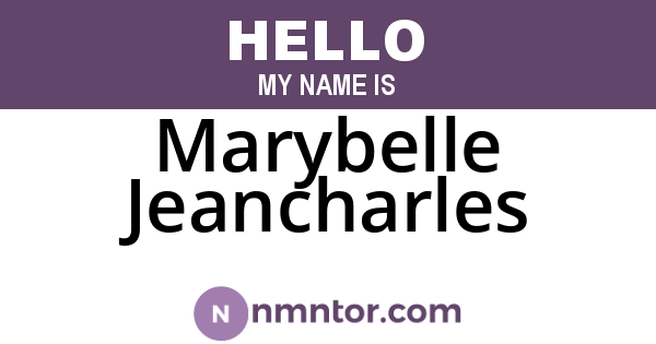 Marybelle Jeancharles