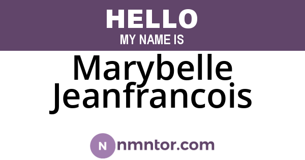 Marybelle Jeanfrancois