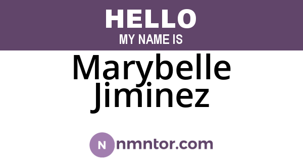 Marybelle Jiminez