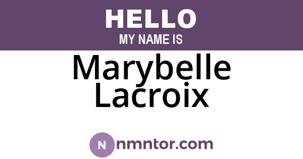 Marybelle Lacroix