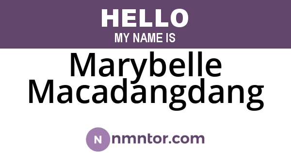 Marybelle Macadangdang