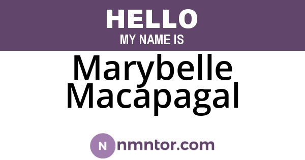 Marybelle Macapagal
