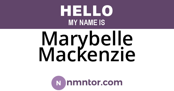 Marybelle Mackenzie