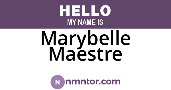 Marybelle Maestre