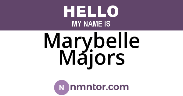 Marybelle Majors