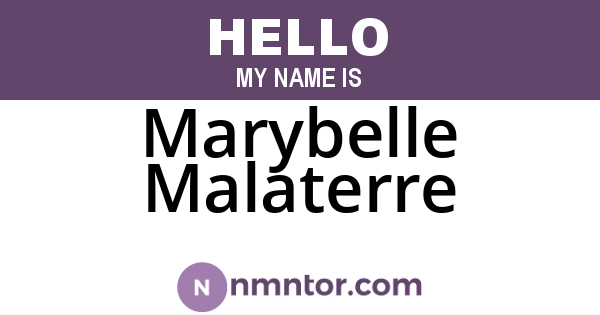 Marybelle Malaterre