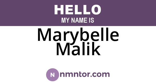 Marybelle Malik