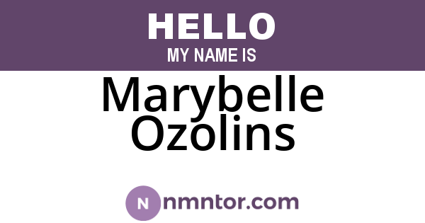 Marybelle Ozolins
