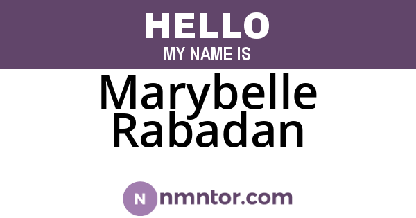 Marybelle Rabadan