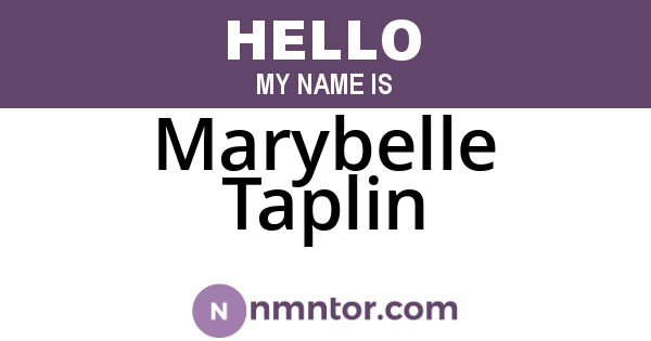 Marybelle Taplin