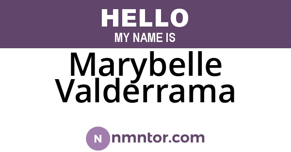 Marybelle Valderrama