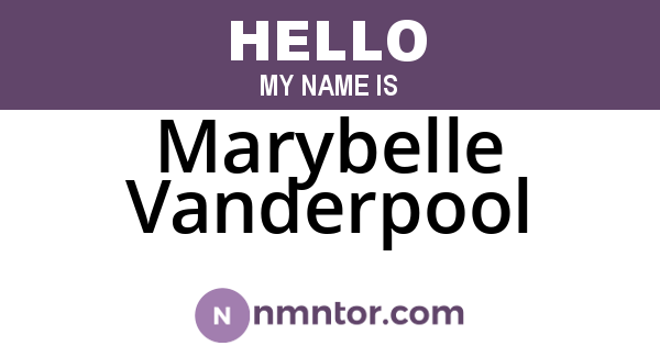 Marybelle Vanderpool