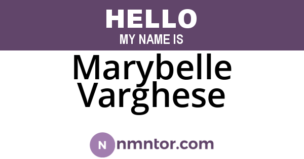 Marybelle Varghese
