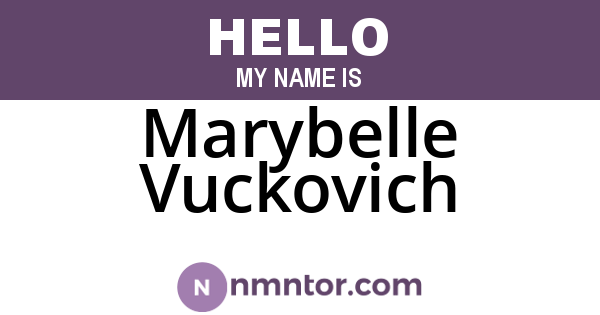 Marybelle Vuckovich