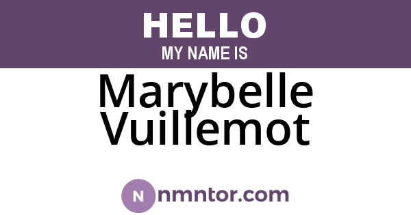 Marybelle Vuillemot