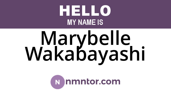 Marybelle Wakabayashi