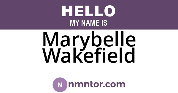 Marybelle Wakefield