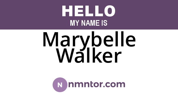 Marybelle Walker
