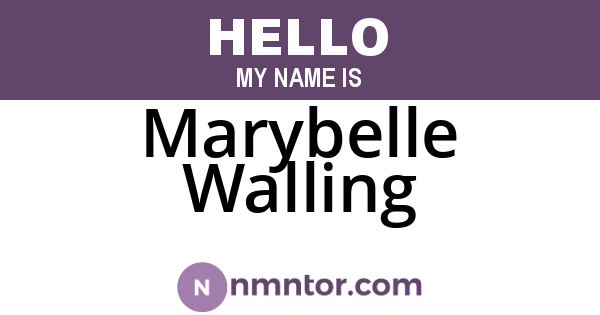Marybelle Walling