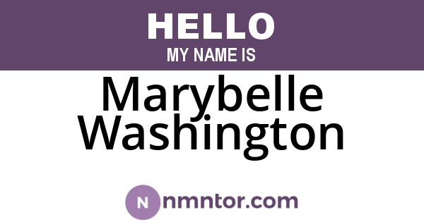 Marybelle Washington