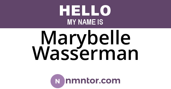 Marybelle Wasserman